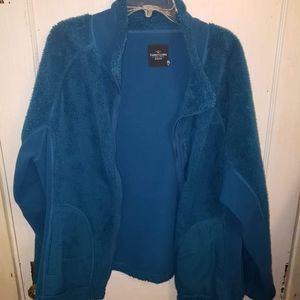 3x Teal blue faded glory zip up fleece